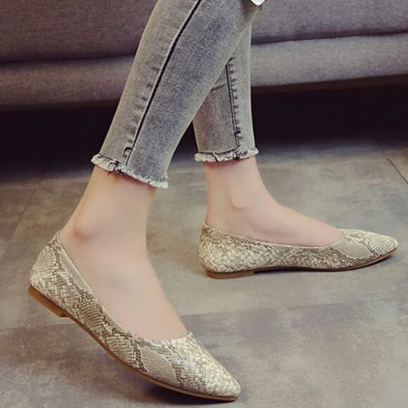 CHRISTIAN SIRIANO SNAKESKIN DESIGN SLIP ON WOMEN"S FLAT - Picture 15 of 15